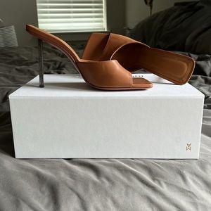 Laura Slipper in Nappa Nude by Amina Muaddi